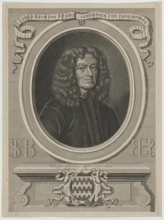 Sir Henry Blount, Traveller, by David Loggan, ink, 1679