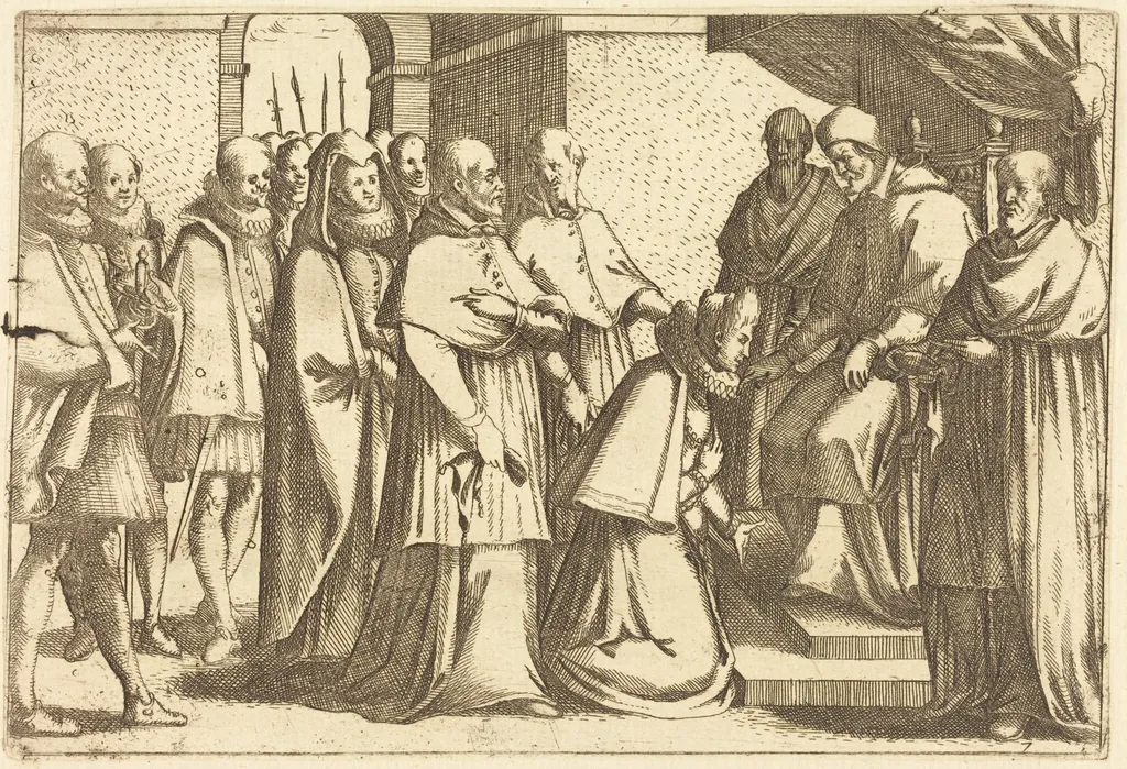 Papal Audience, by Jacques Callot, ink, 1612
