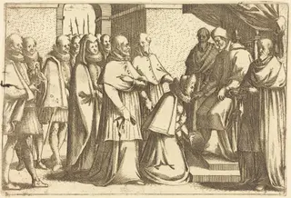 Papal Audience, by Jacques Callot, ink, 1612