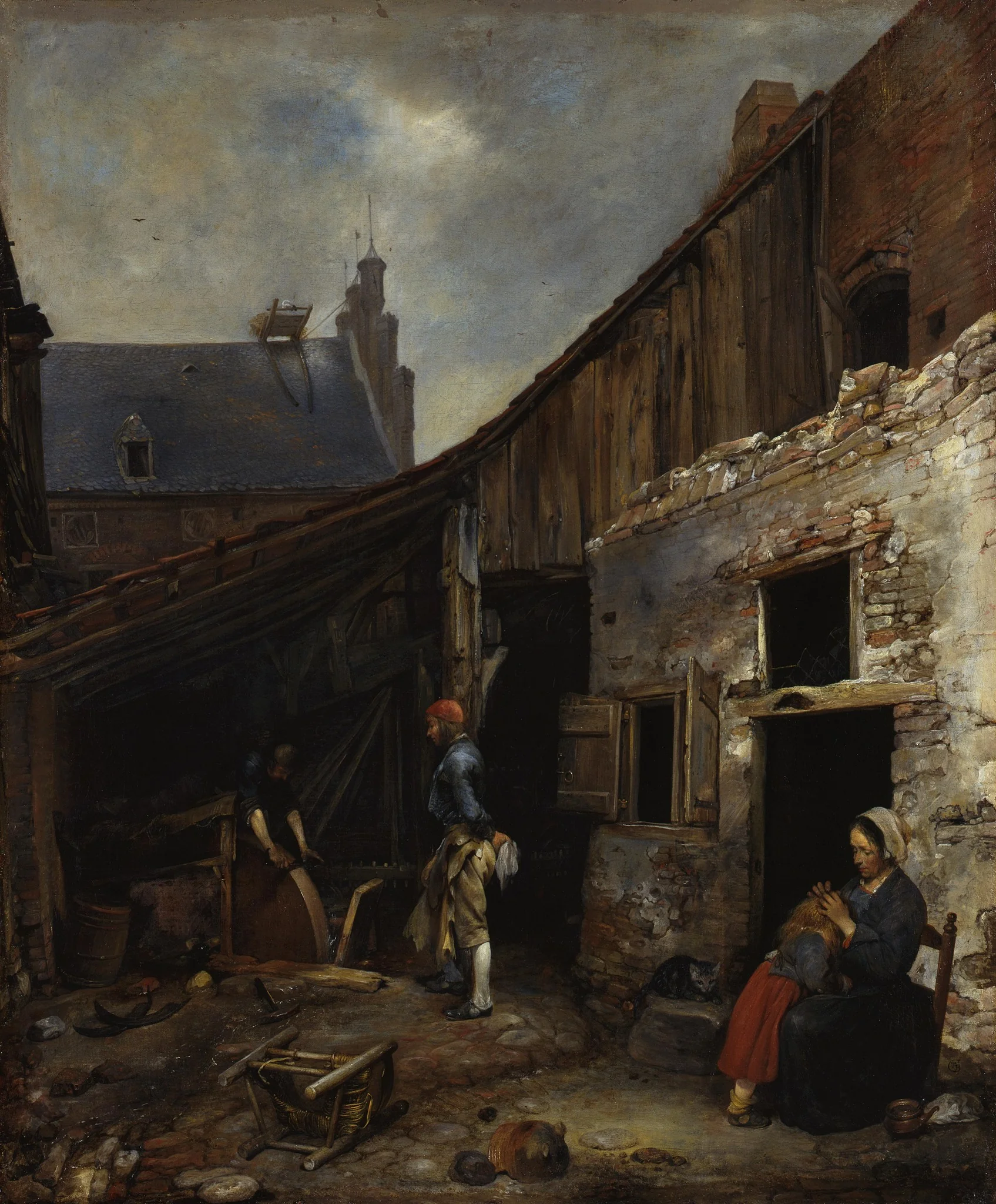 The Knife-Grinder's Family, detail