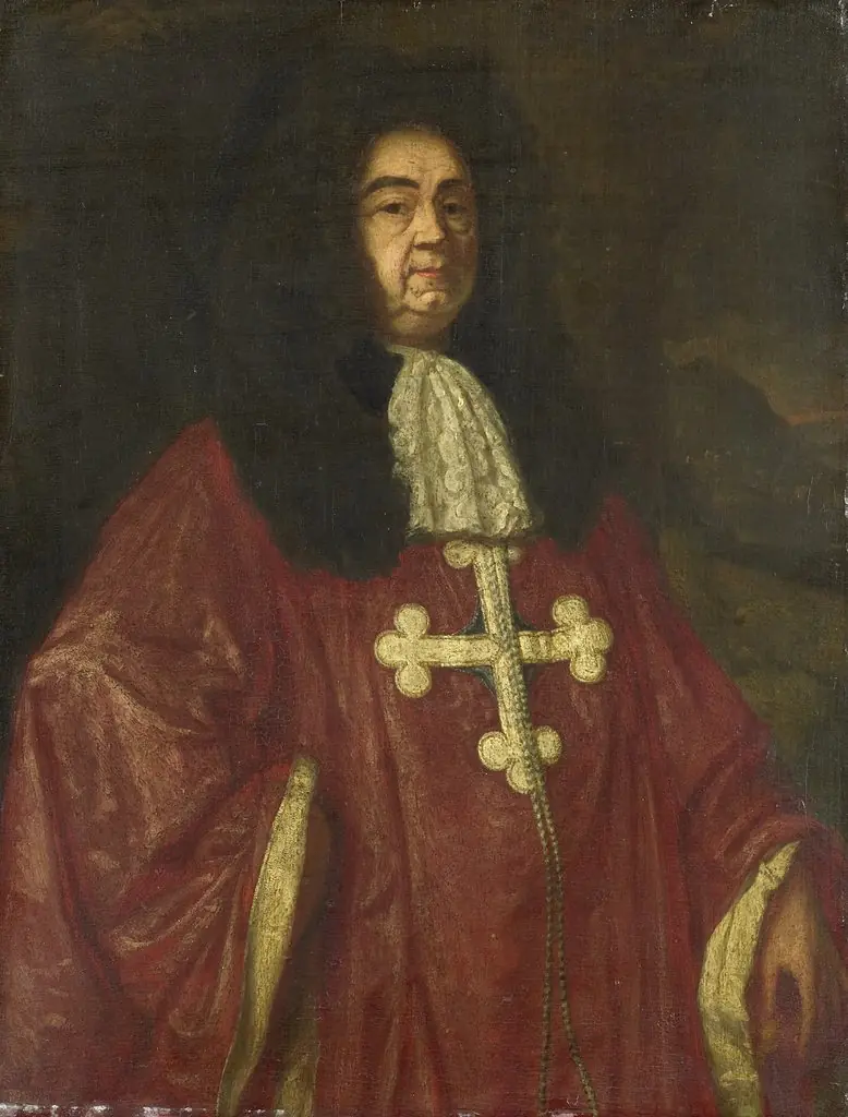 Portrait of Johannes Camprich van Cronefelt, Knight of the Order of St. Maurice and St. Lazarus, Imperial German Ambassador to The Hague, by Simon Ruys, oil
