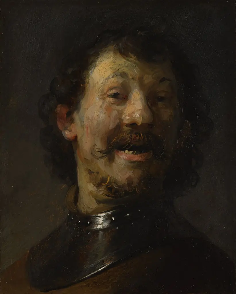 The Laughing Man, by Rembrandt, oil, 1629