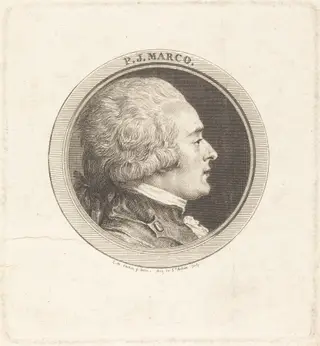 P.J. Marco, by Augustin de Saint-Aubin, ink, 1784