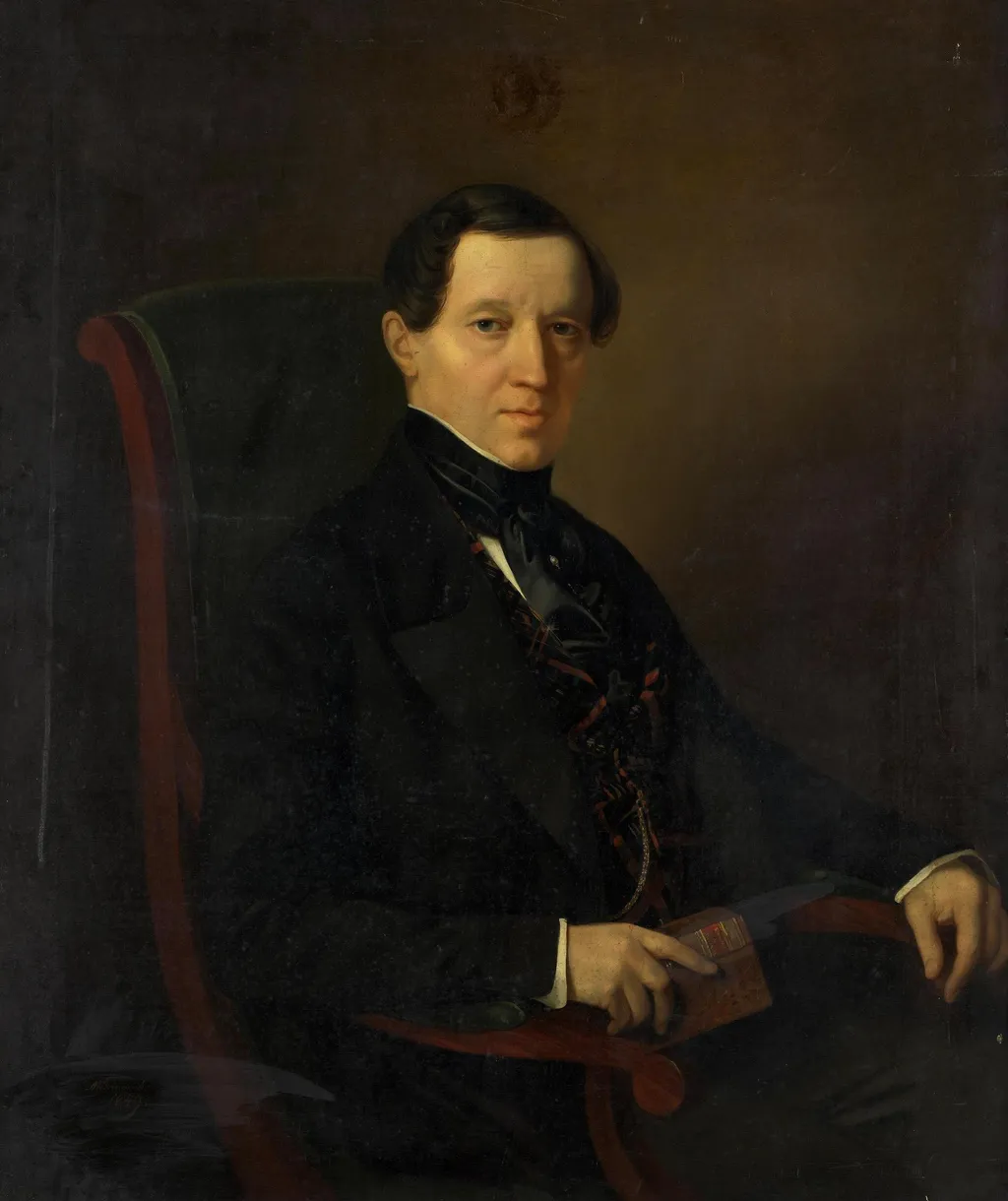 Portrait of Piotr N. Kobylinsky (1785-1850), by Morten Thrane Brünnich, oil, 1849