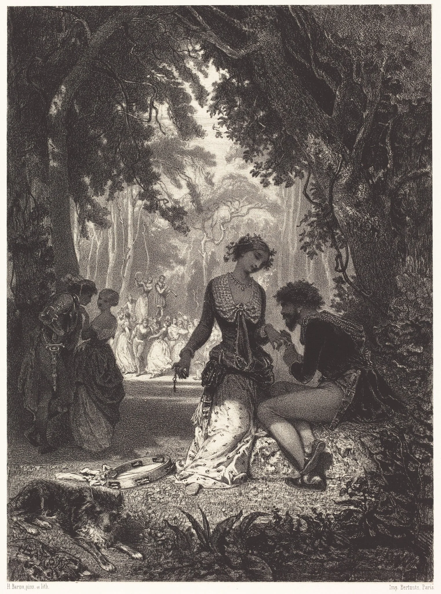 Italian Dancers, detail