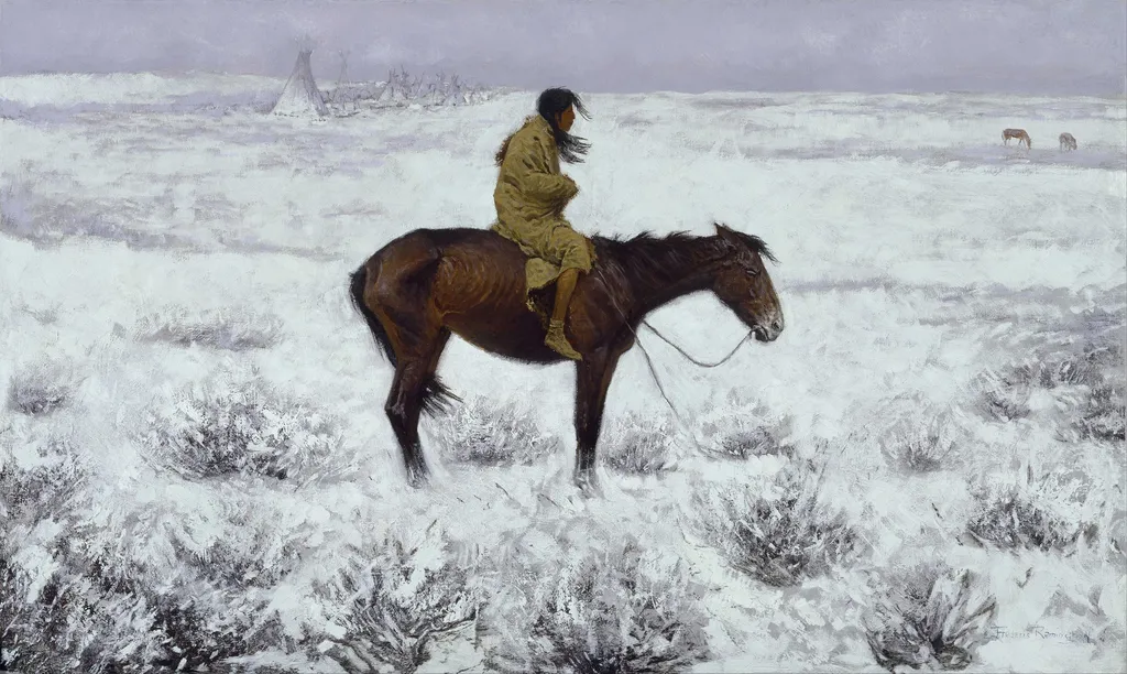 The Herd Boy, by Frederic Remington, oil, 1905