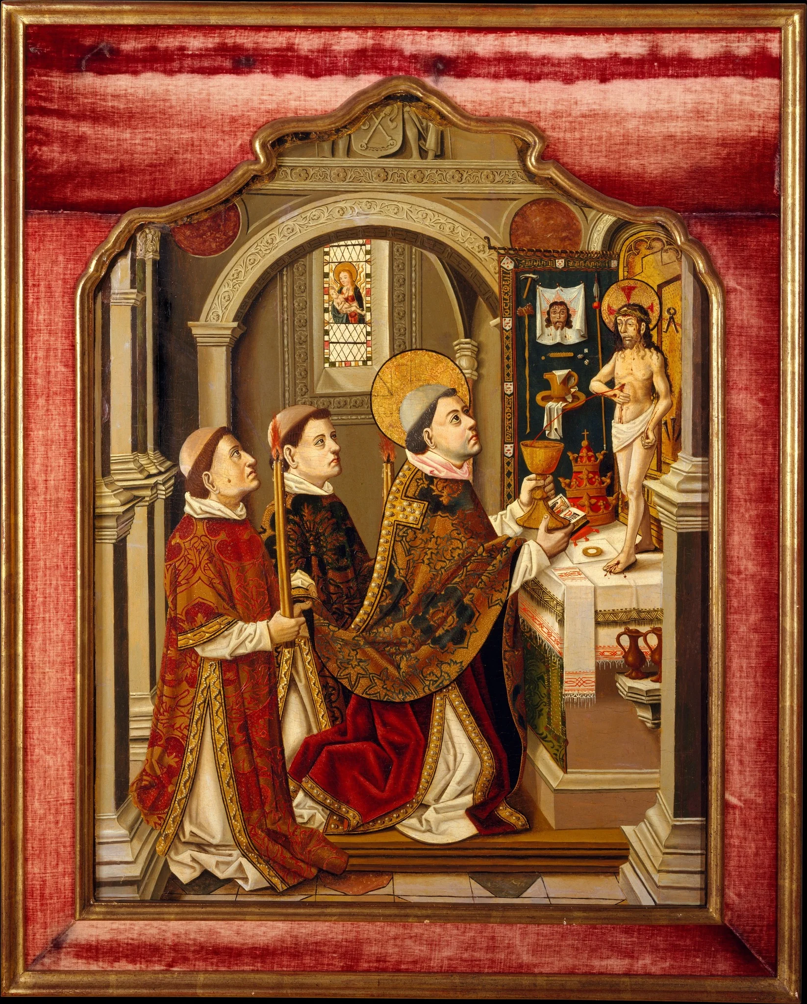 The Mass of Saint Gregory, detail