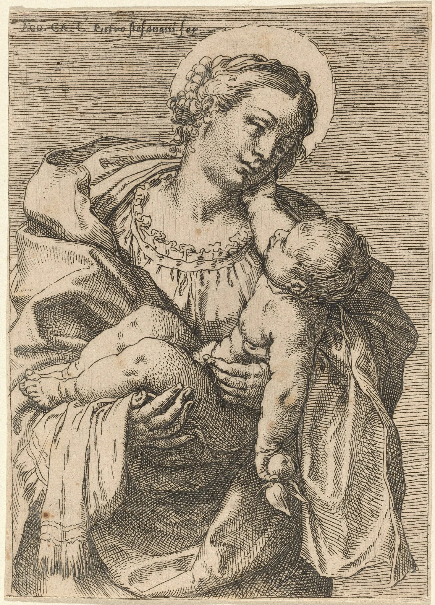 The Madonna and Child with an Apple, detail