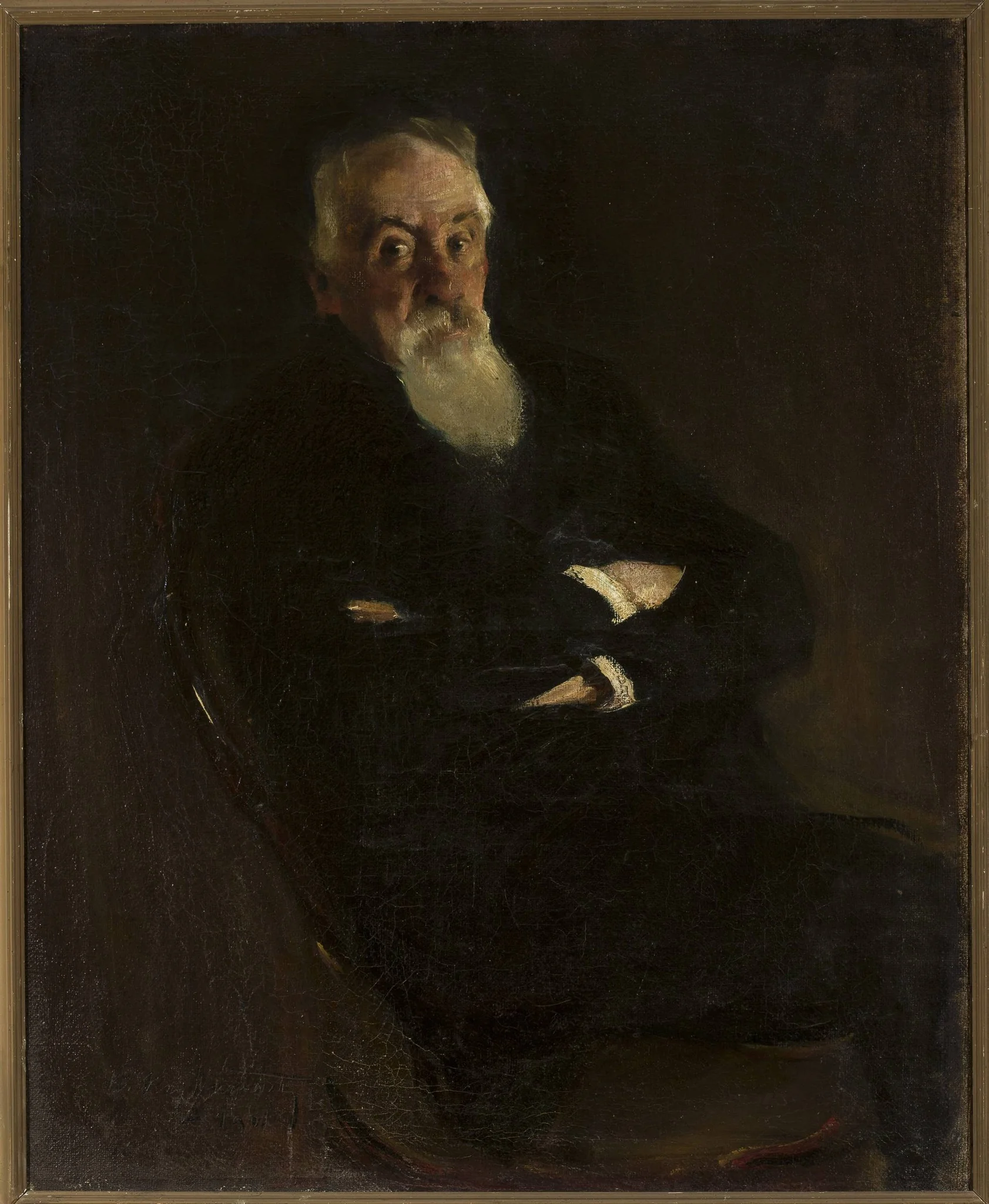 Portrait of Karol Berent, detail