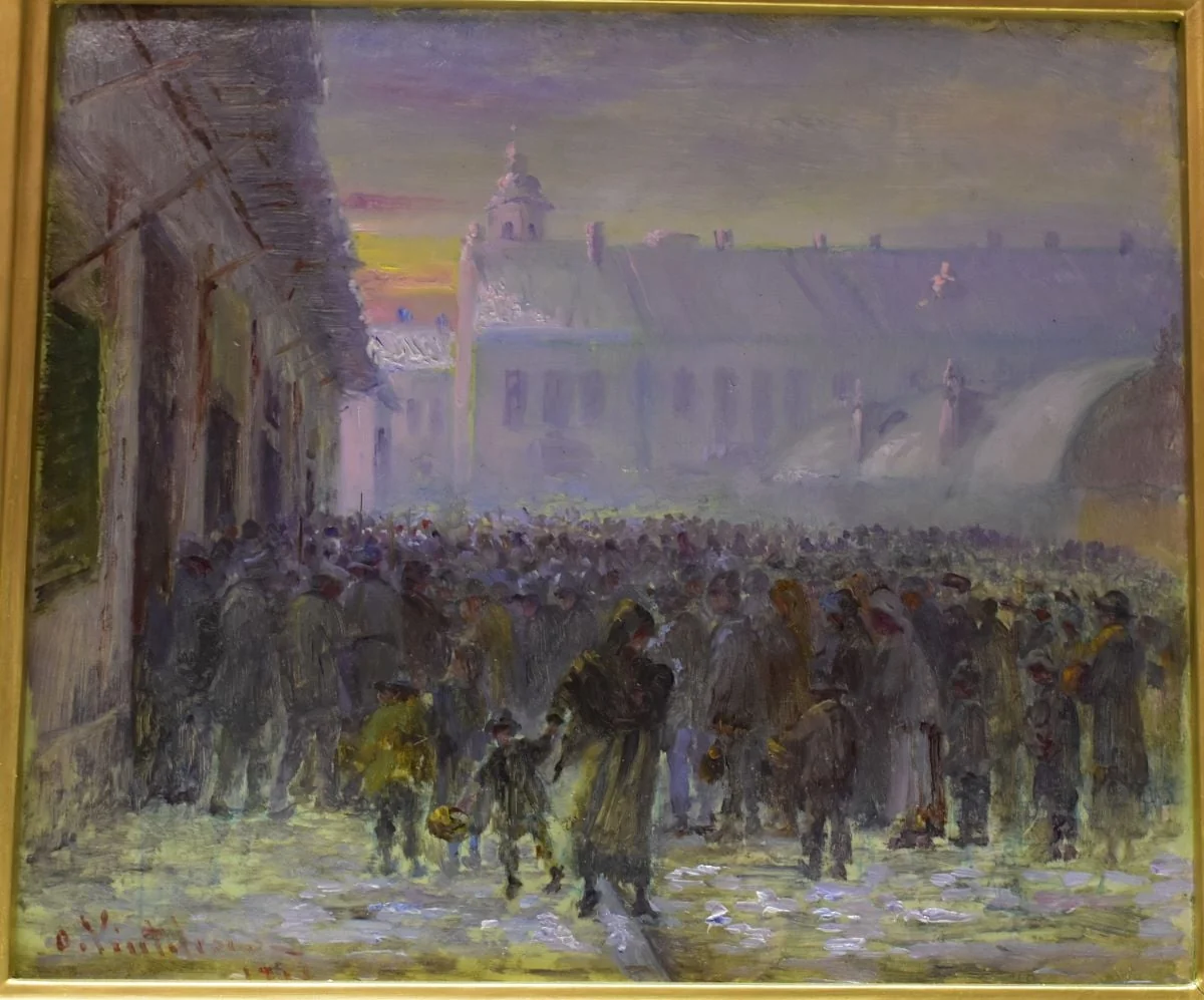 Piața în Iași (Manifestație Piața Spiridon), detail