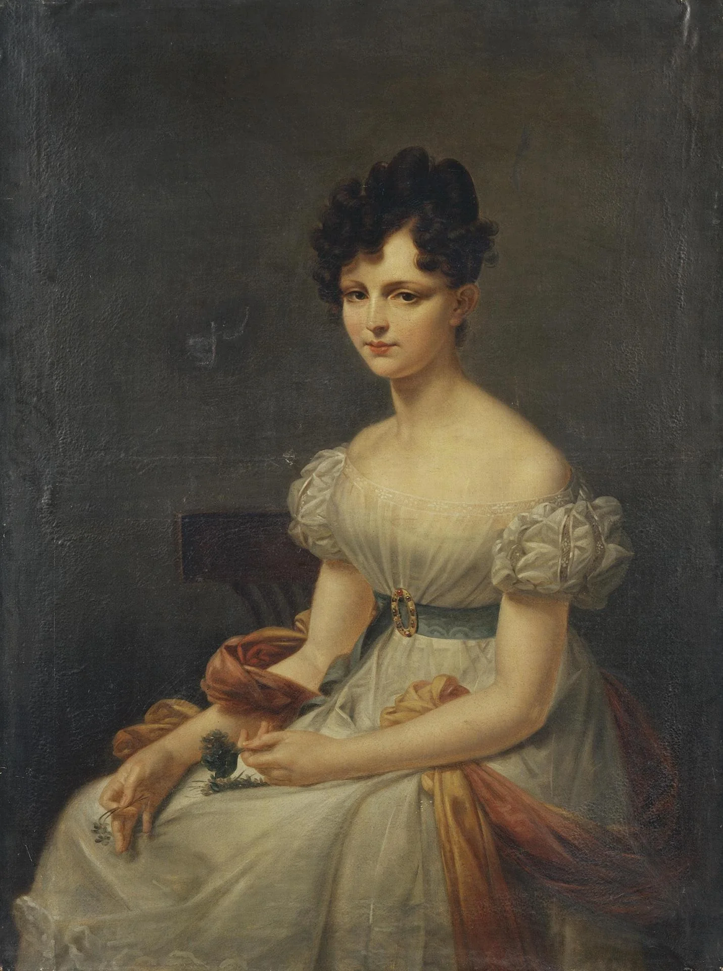 Portrait of Princess Anna Nikolayevna Golitsyna (?), detail