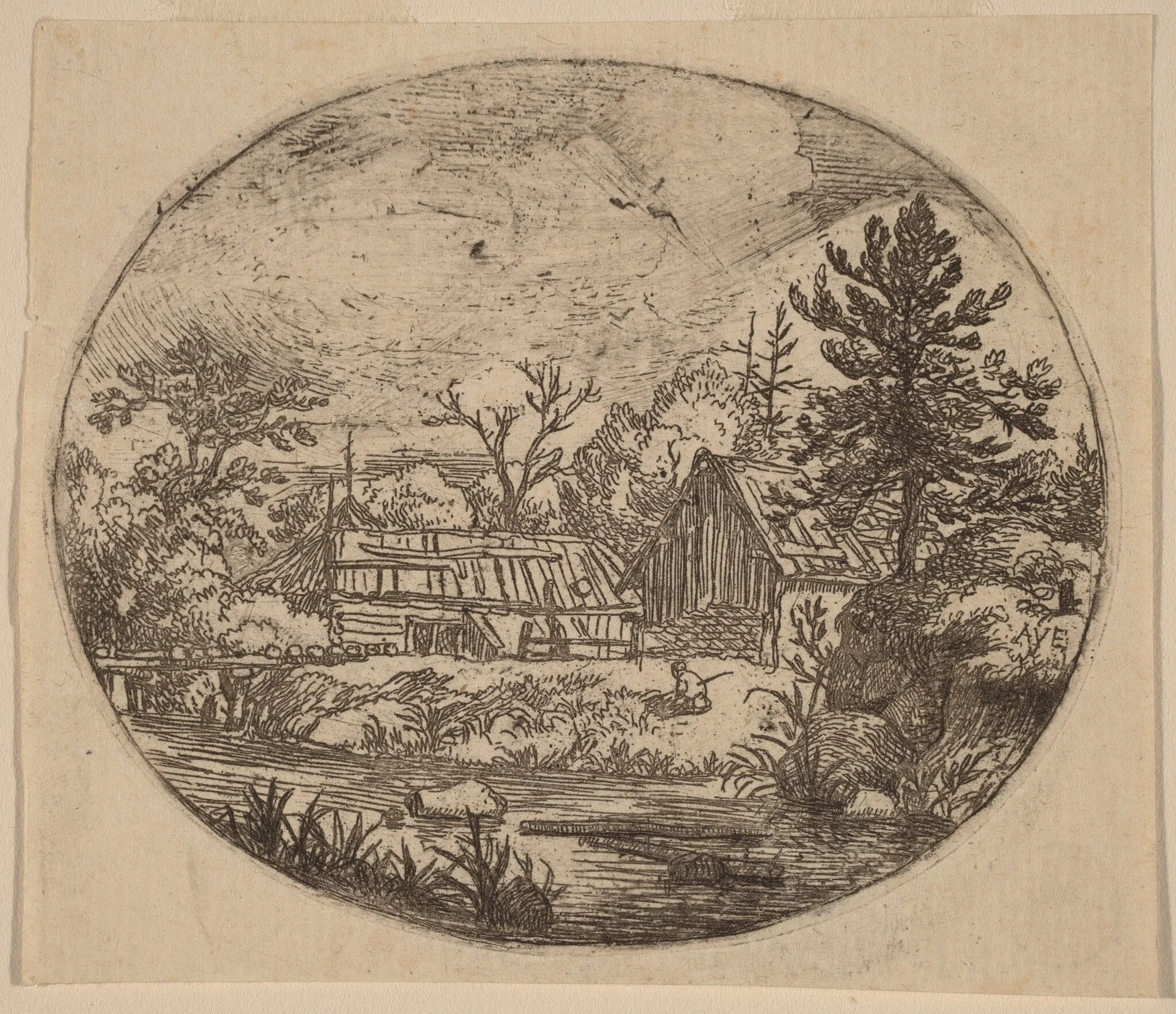 Hamlet at the Bank of a River, detail