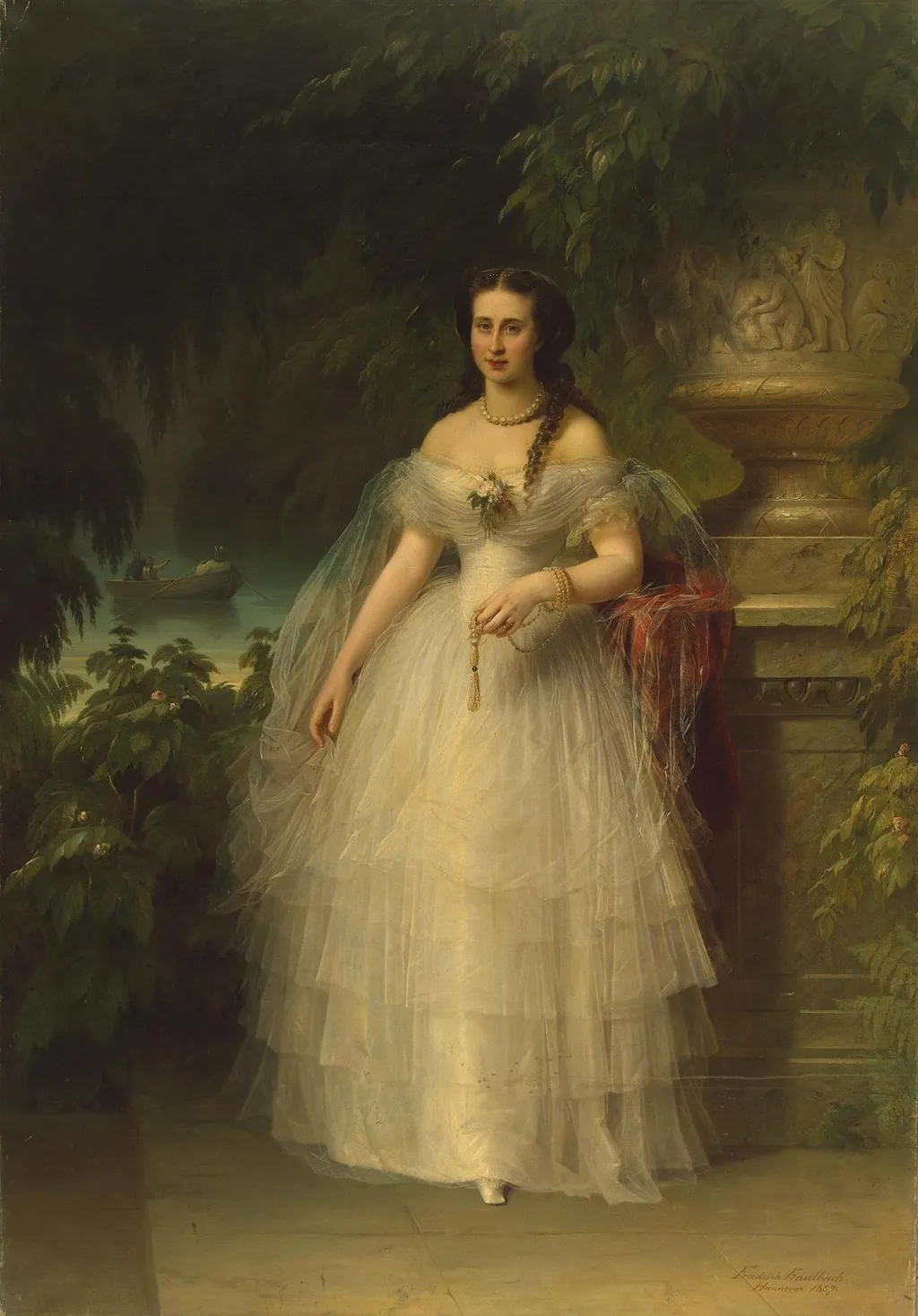 Portrait of Grand Duchess Alexandra Iosifovna, by Friedrich August von Kaulbach, oil, 1857