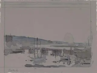 Rochester Bridge, by Dugald Sutherland MacColl, watercolor