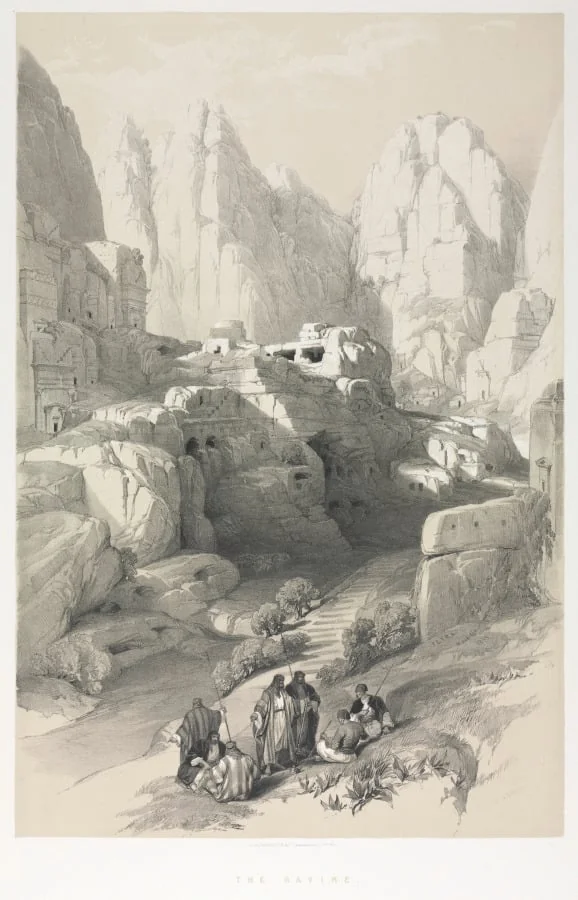 The Holy Land, Syria, Idumea, Arabia, Egypt & Nubia: Petra, detail