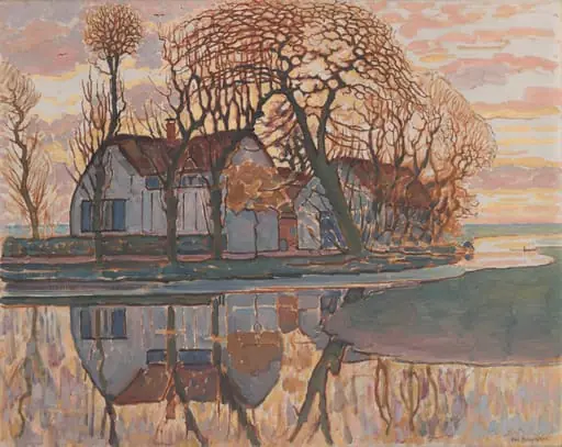 Farm near Duivendrecht, by Piet Mondrian, oil, 1916