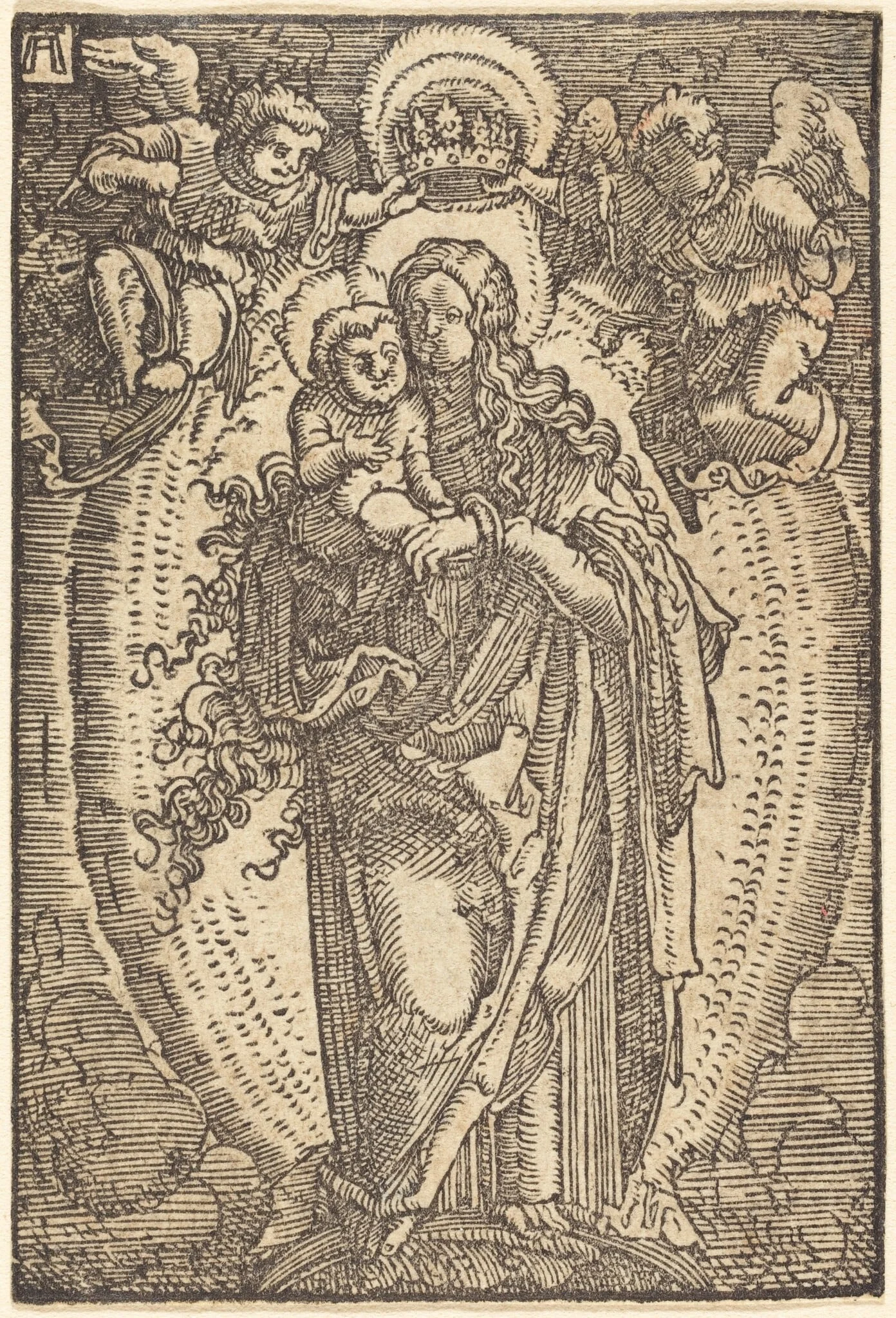The Virgin and Child on a Crescent, detail