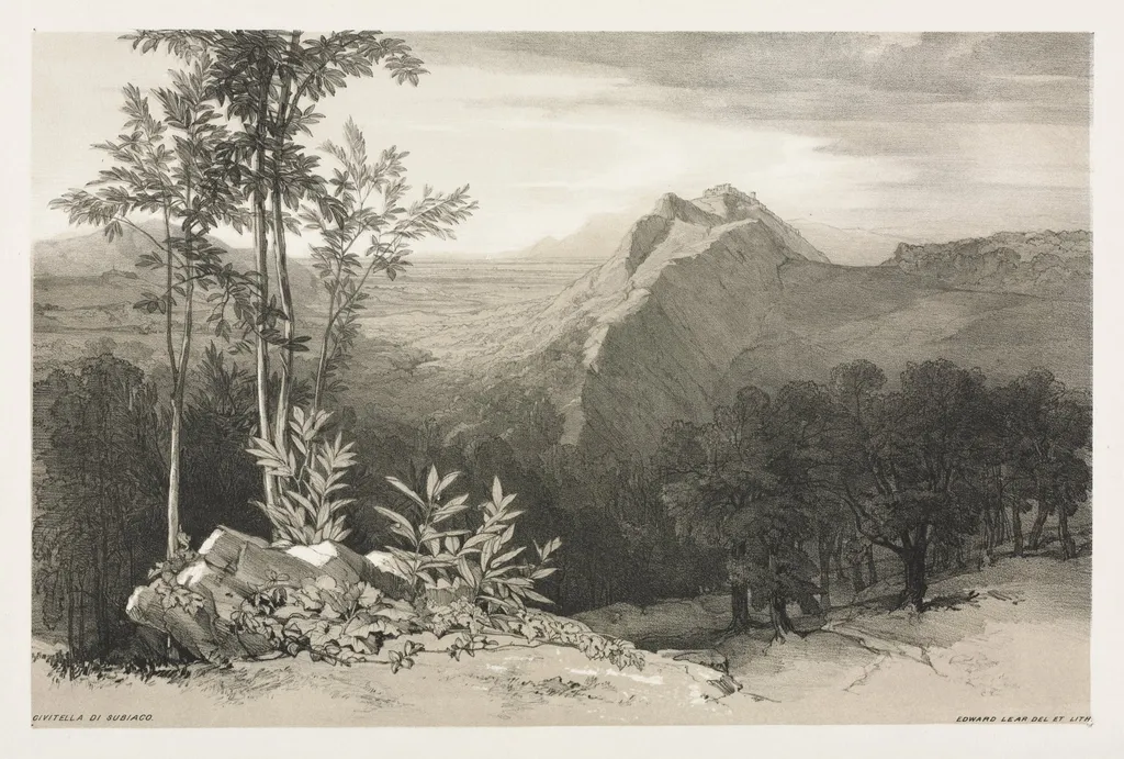 Civitella di Subiaco, by Edward Lear, 1840
