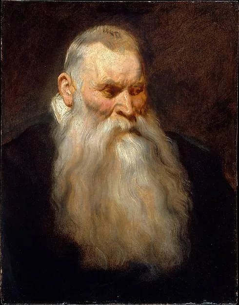 Study Head of an Old Man with a White Beard, detail