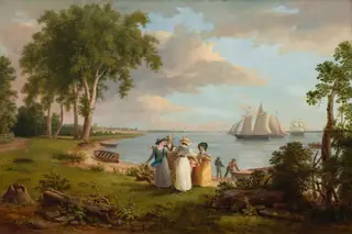 View of the Delaware near Philadelphia, by Thomas Birch, oil, 1831