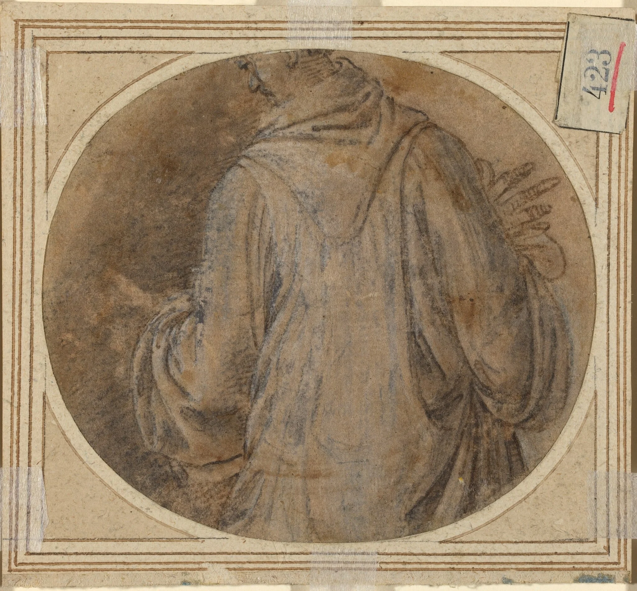 A Monk [verso], detail