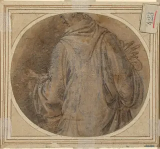 A Monk [verso], by Fra Bartolommeo, ink, 1500