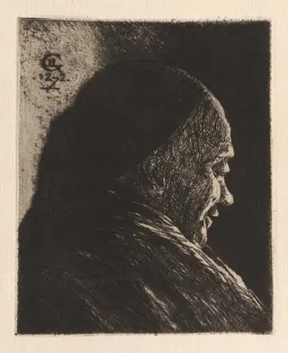 Head of an Old Man, by Henri-Charles Guérard, 1872