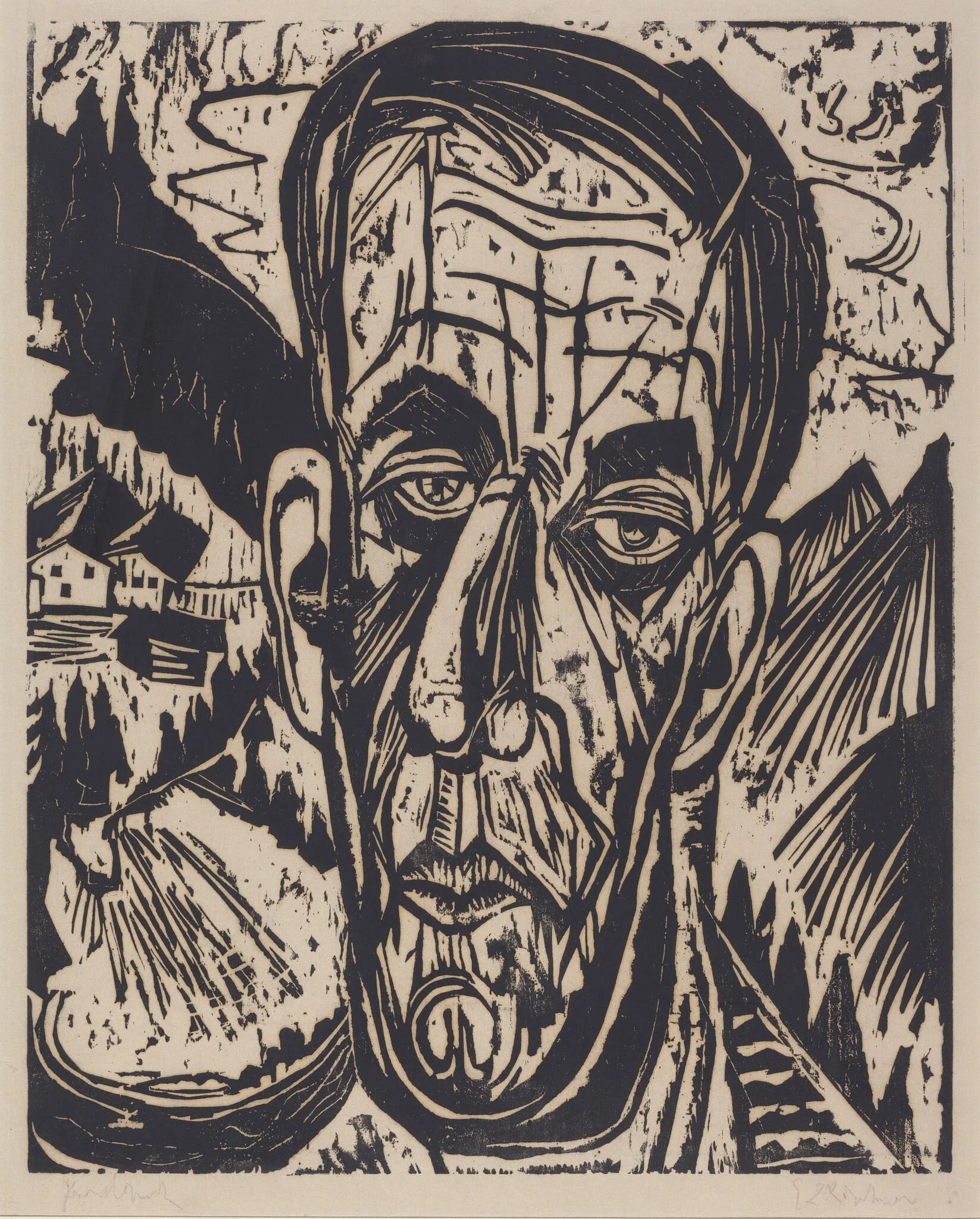 Head of van de Velde, Bright (Kopf van de Velde, Hell), detail