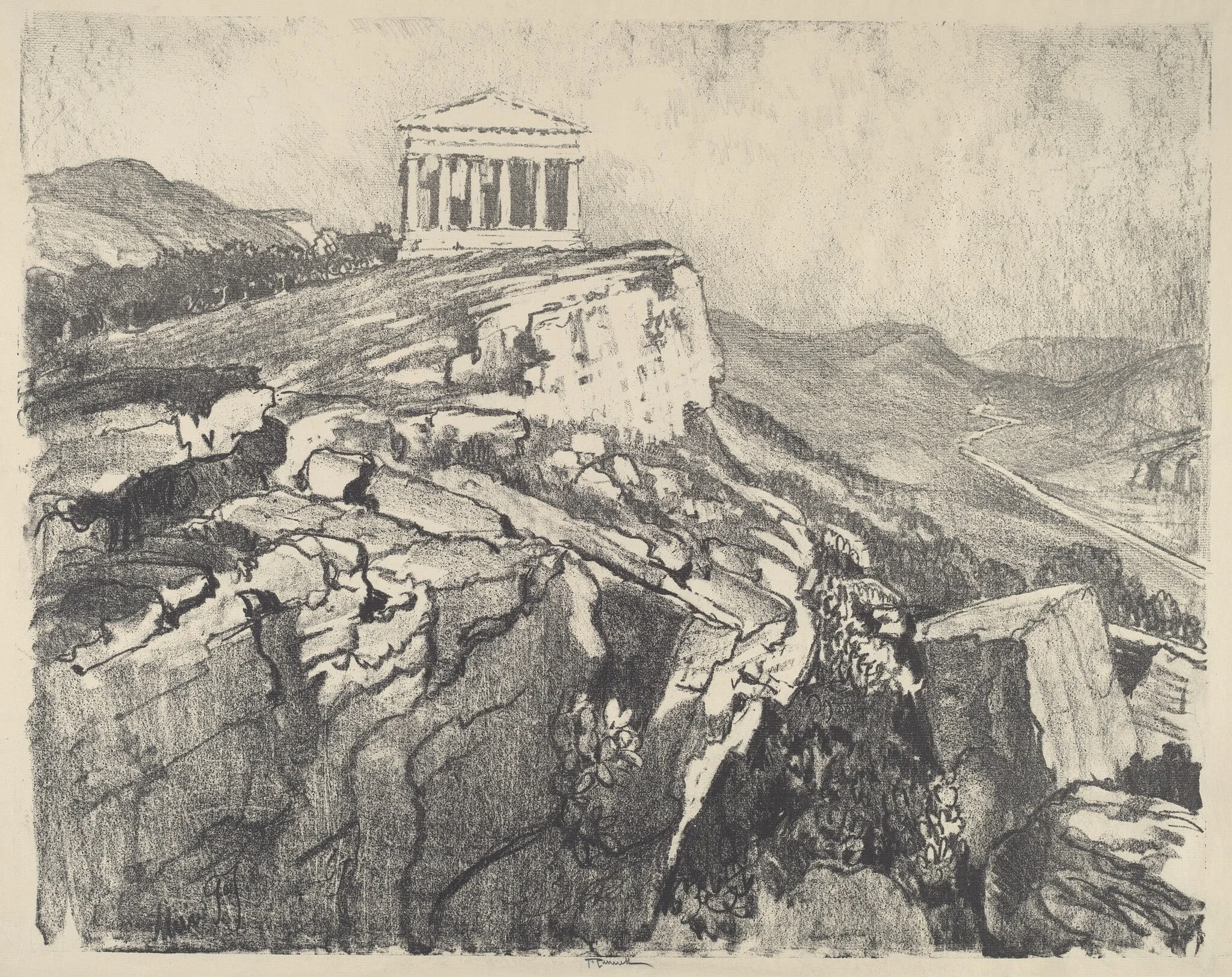 The Temple of Concord on the Wall, Girgenti, detail