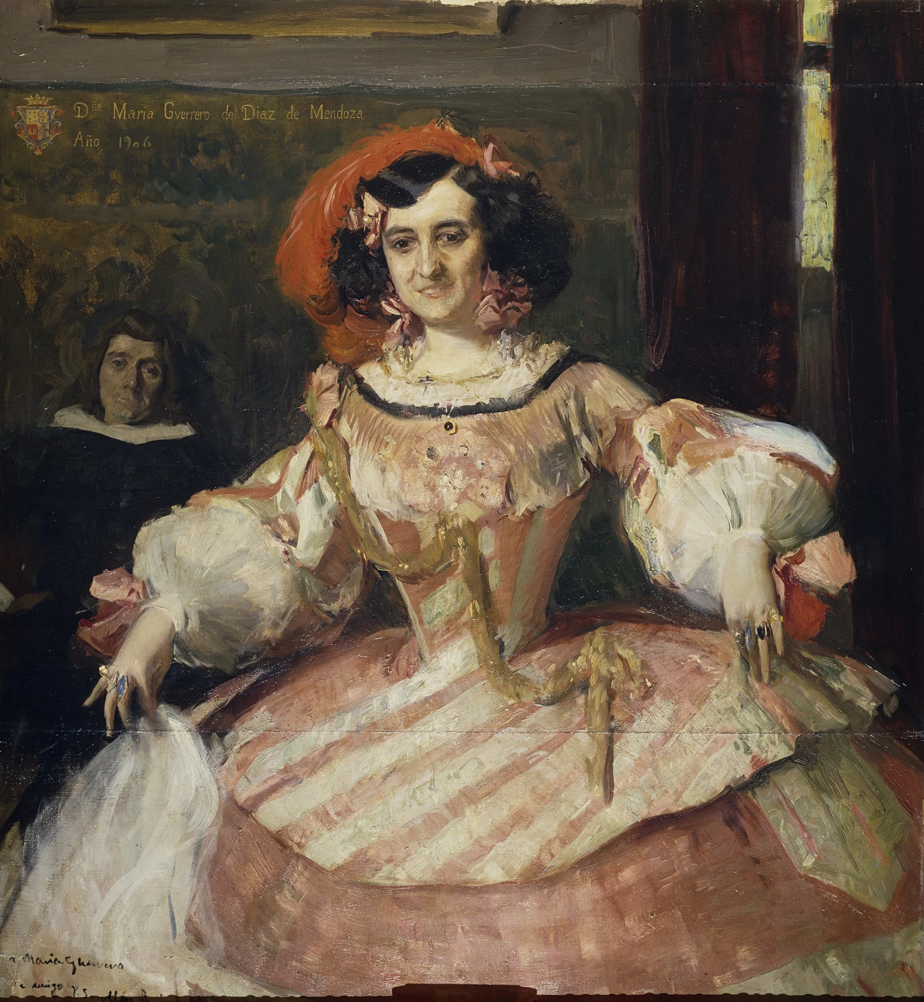 La actriz María Guerrero como «La dama boba», detail