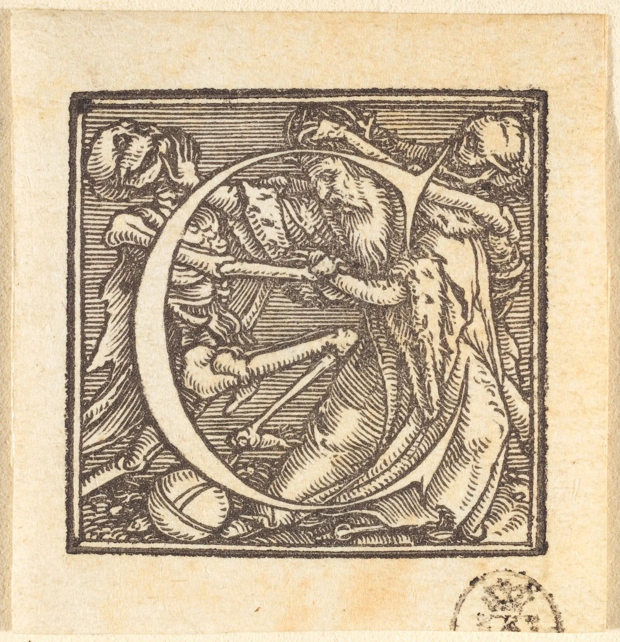 Letter C, detail