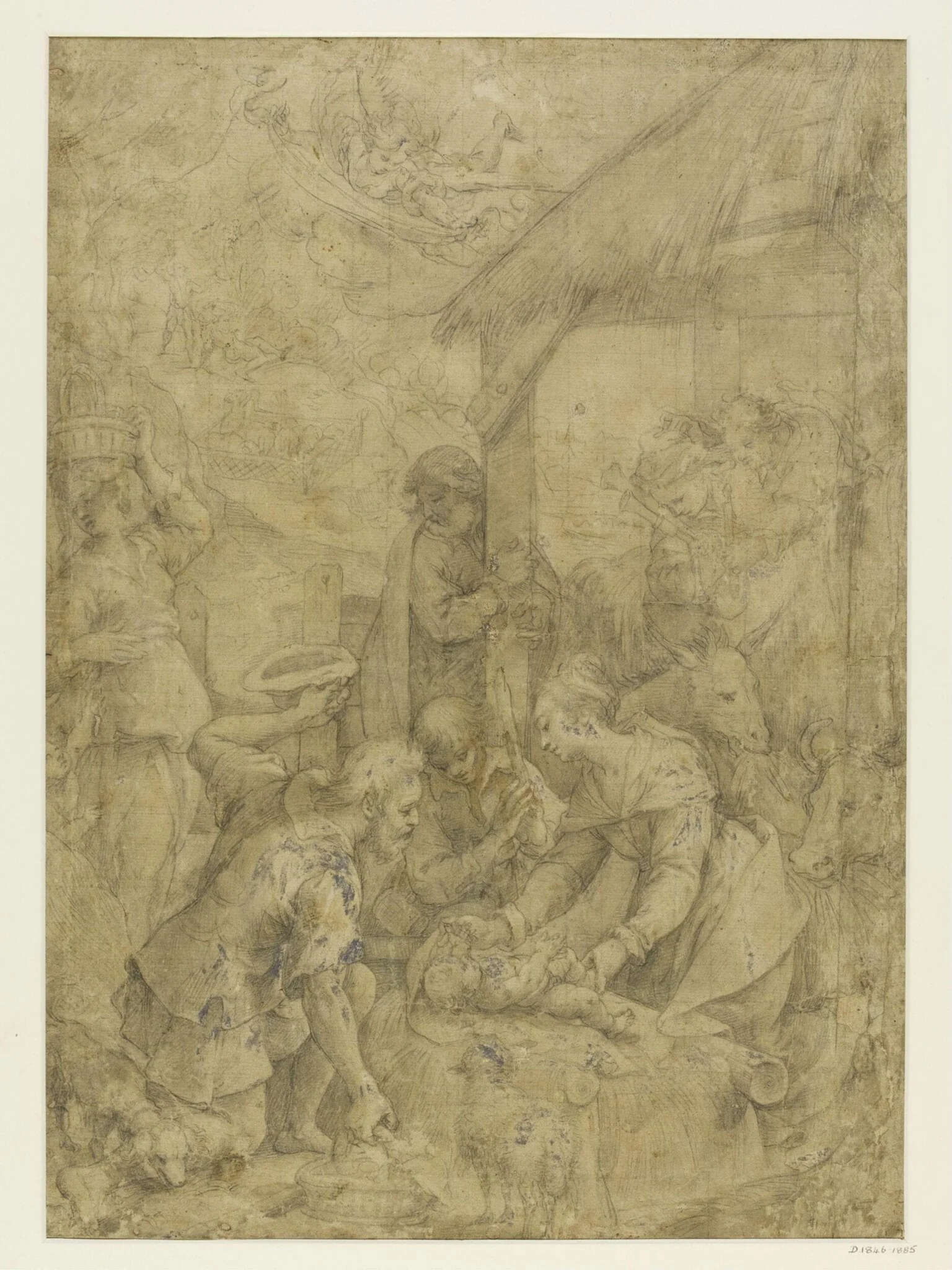 The Adoration of the Shepherds, detail