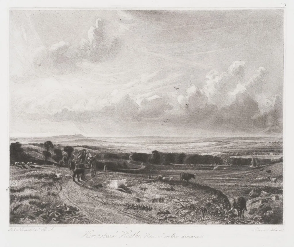 Hampstead Heath. Harrow in the distance, by John Constable