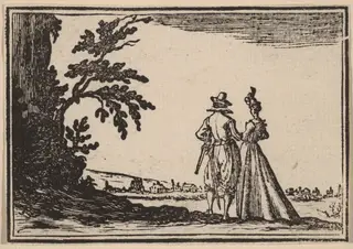 The Promenade, by Edouard Eckman, ink, 1621