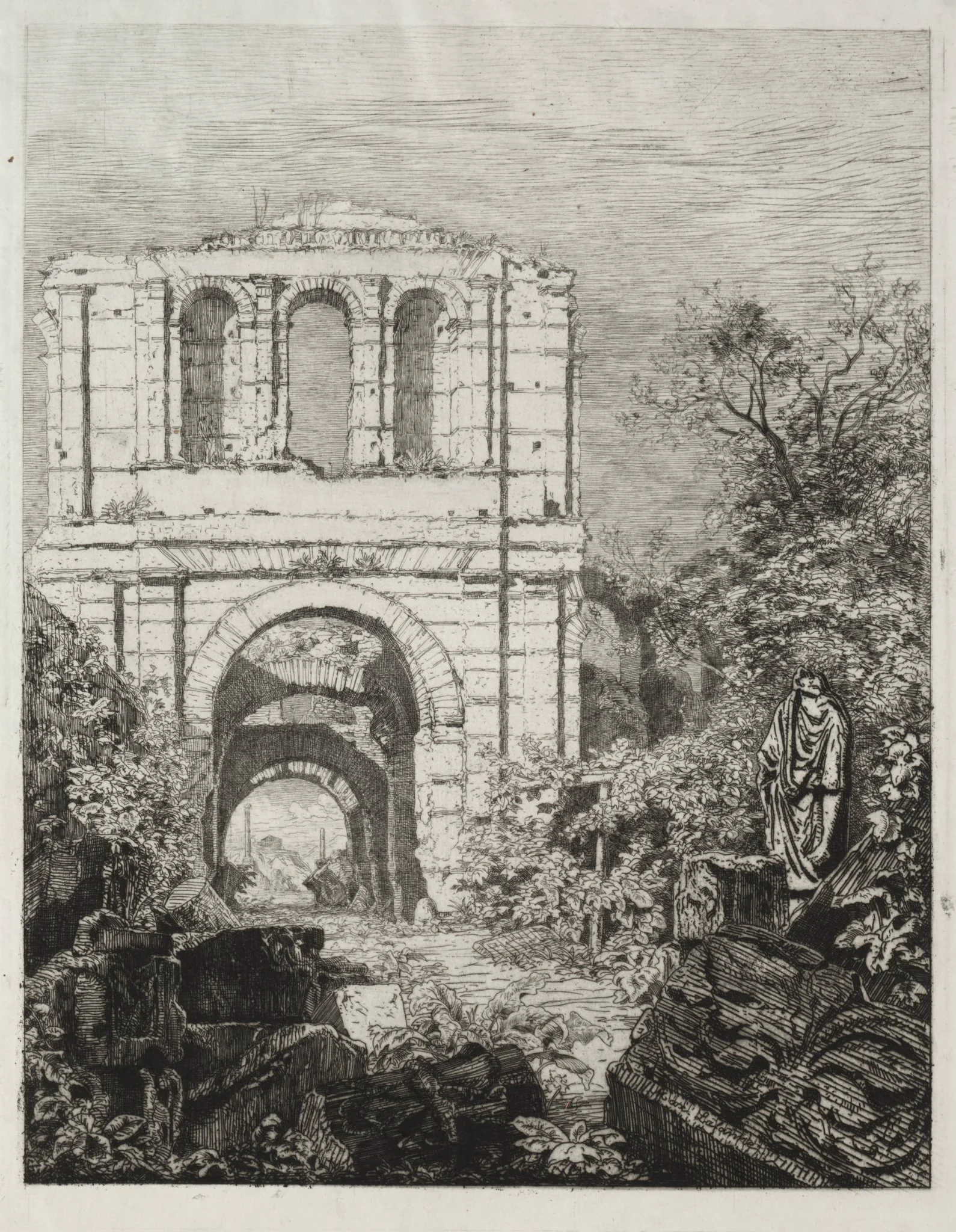Ruins of the Palais Gallien in Bordeaux, detail