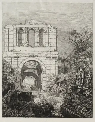 Ruins of the Palais Gallien in Bordeaux, by Maxime Lalanne, 1870
