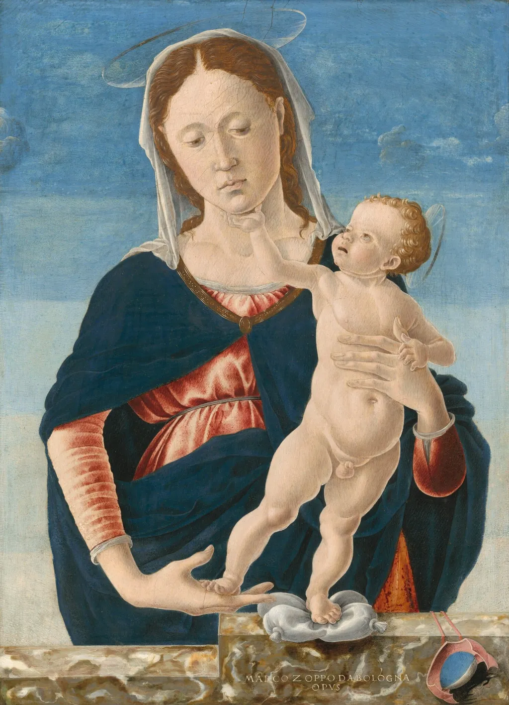 Madonna and Child, by Marco Zoppo, tempera, 1468