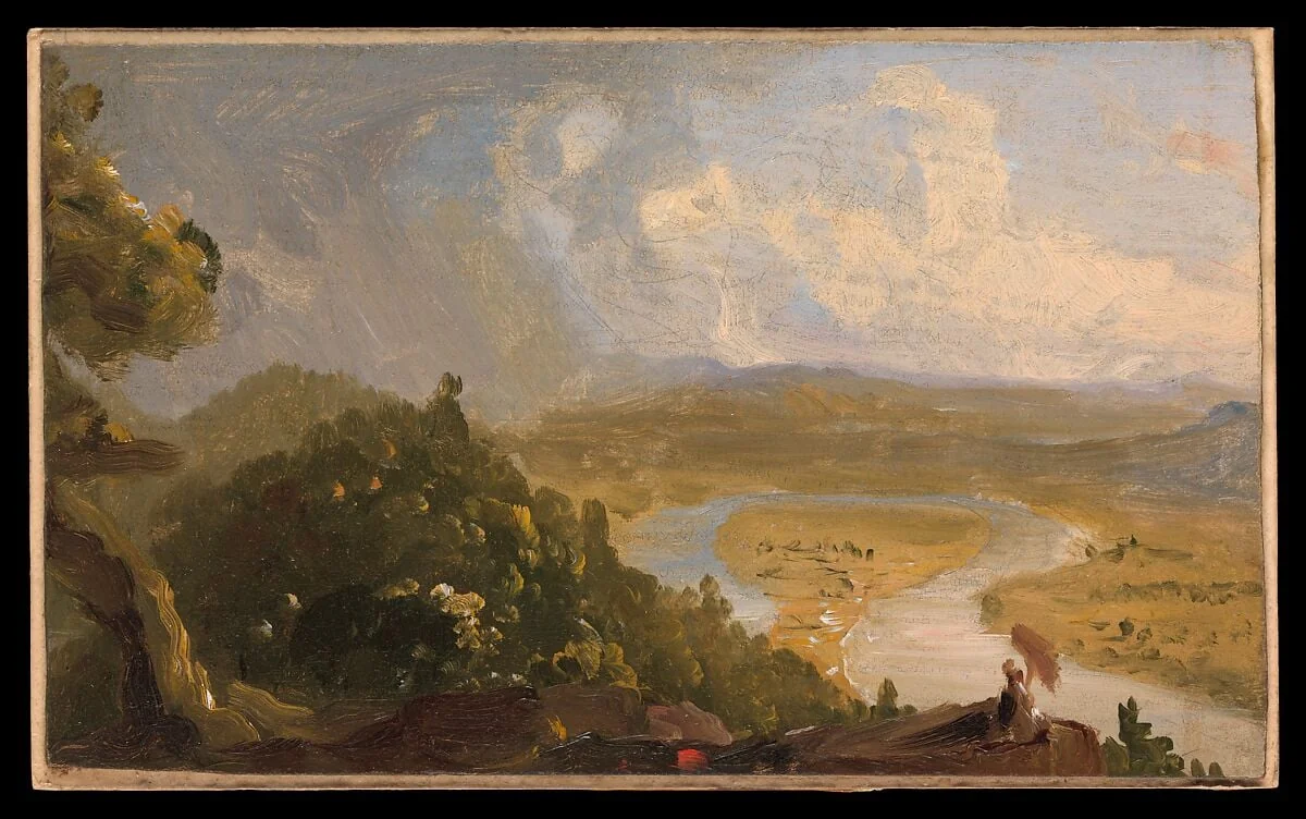 Sketch for View from Mount Holyoke, Northampton, Massachusetts, after a Thunderstorm (The Oxbow), detail