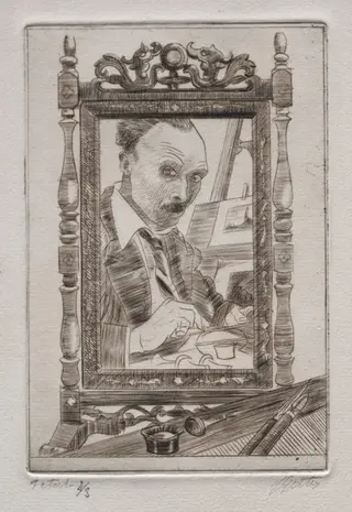 Self-Portrait, by Pierre Louis Gatier, 1925