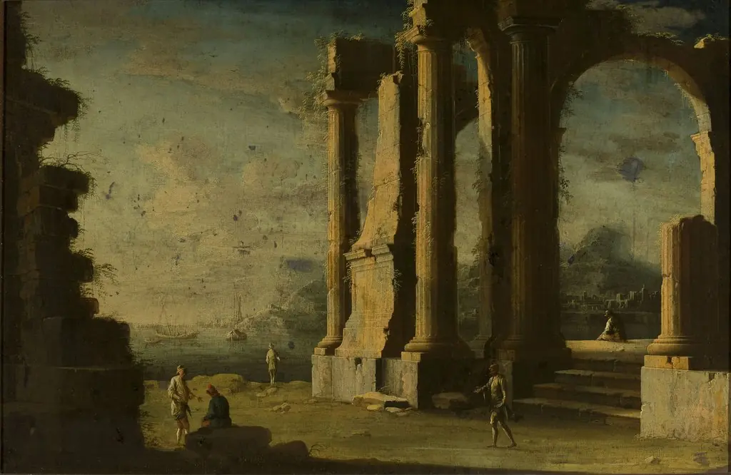 Sea bay, by Leonardo Coccorante, oil, 1725