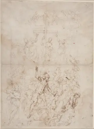 The Last Judgment, by Giulio Benso, ink, 1644