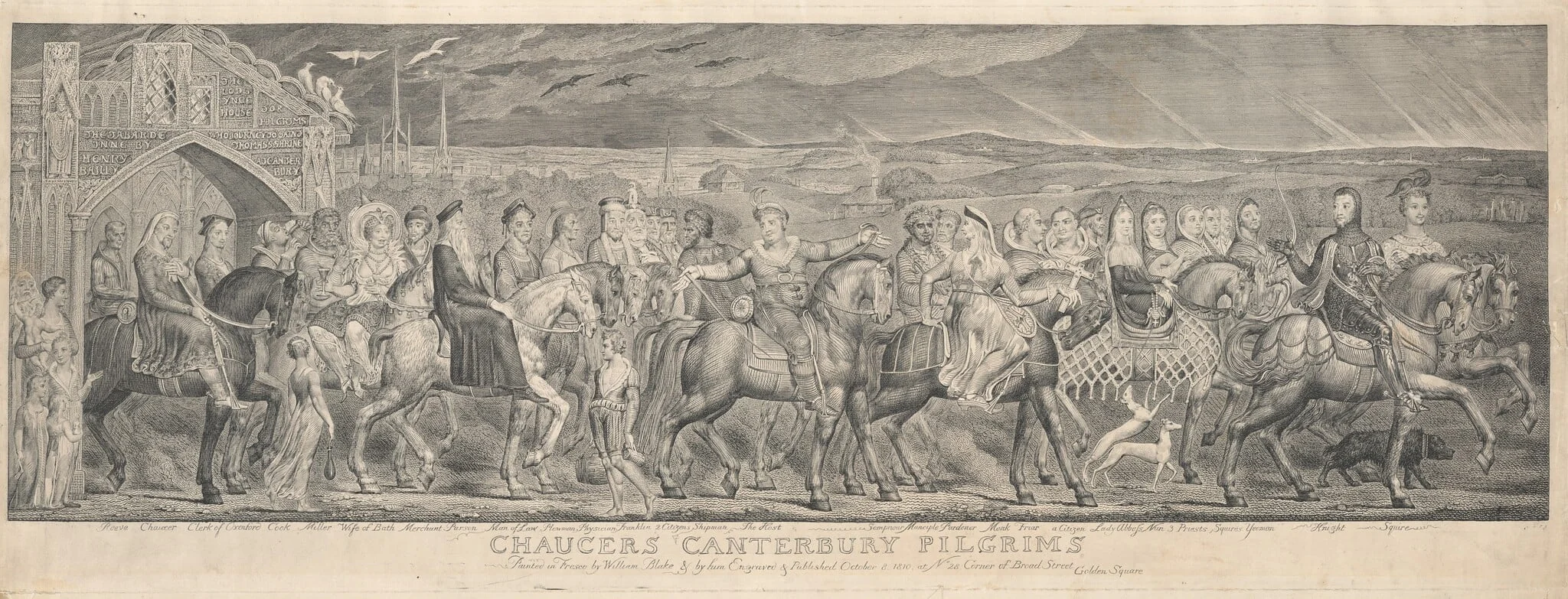 The Canterbury Pilgrims, detail