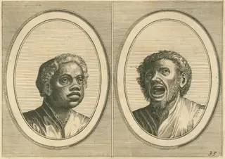 "t Moye Molletje" and "Melis Bocke-baert", by Johannes van Doetechum the Elder, ink, 1564