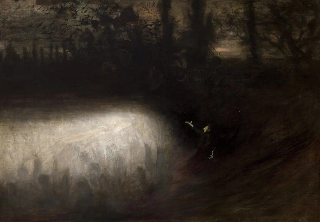 Funeral March, by Władysław Podkowiński, oil