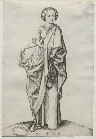 The Fourth of the Foolish Virgins, by Martin Schongauer, 1474