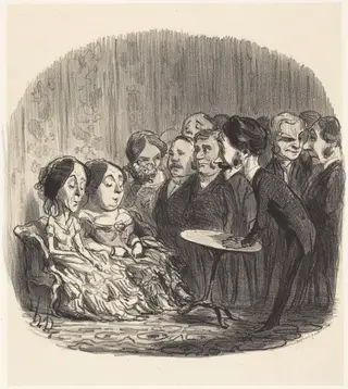 L'Esprit frappeur, by Honoré Daumier, ink, 1851
