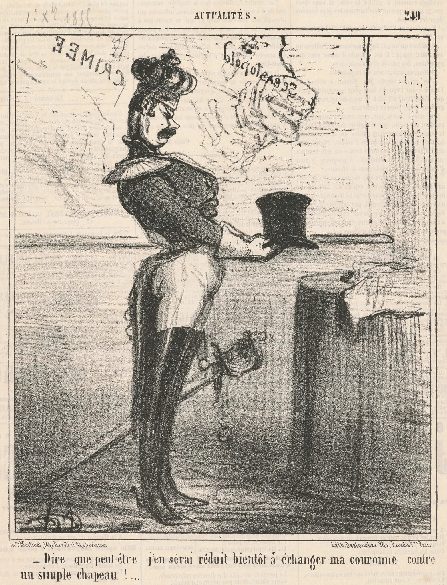 Dire que peut-être j'en serai réduit ..., detail