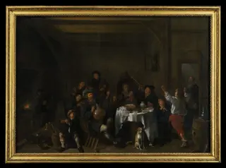 A Family Merrymaking, by Jan Miense Molenaer, oil, 1640