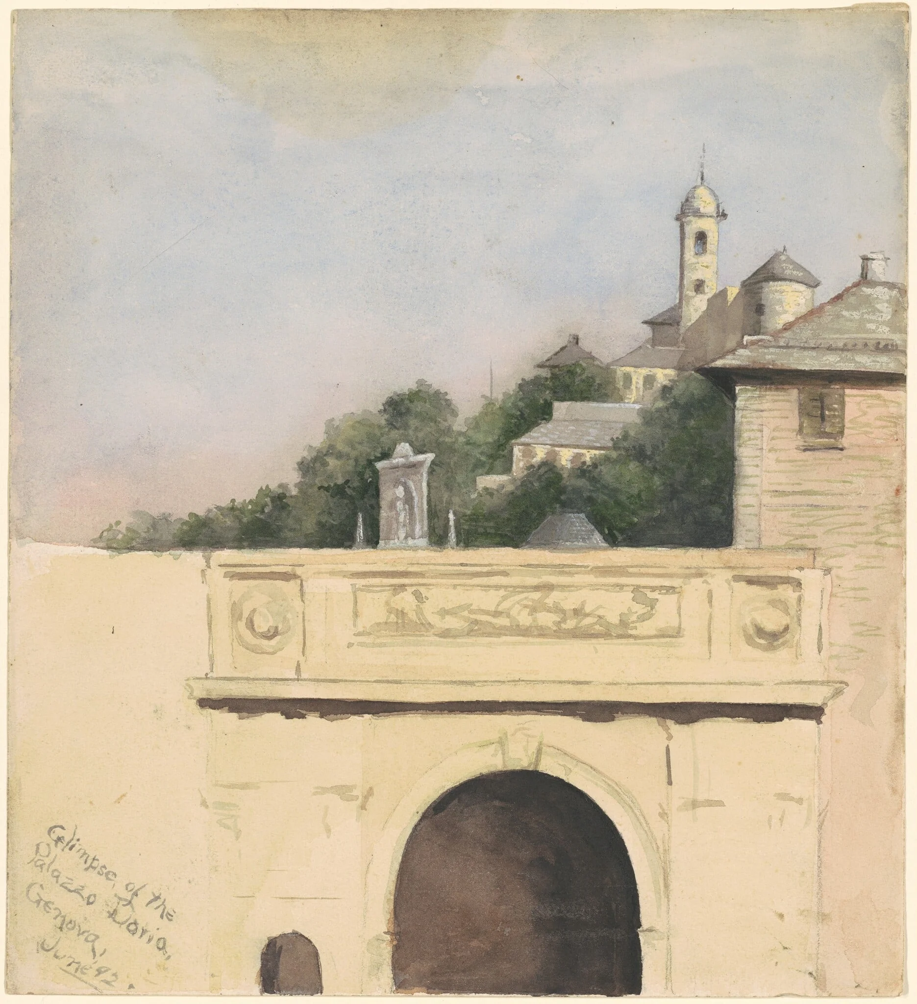 Glimpse of the Palazzo Doria, Genova, detail