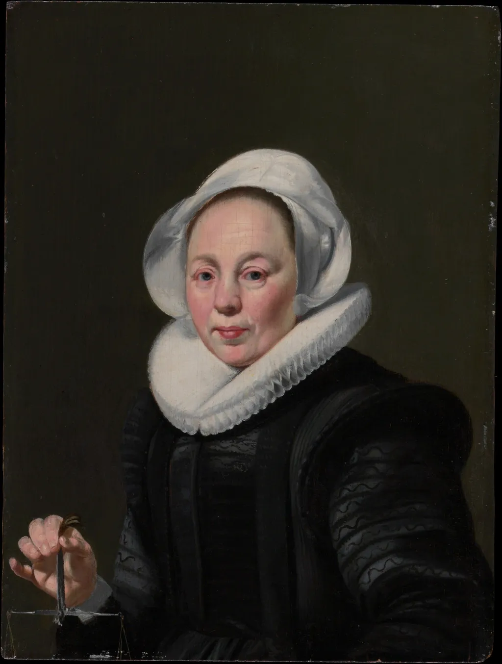 Portrait of a Woman with a Balance, by Thomas de Keyser, oil, 1625
